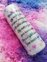Load image into Gallery viewer, Falling Hearts Glitter Tumbler