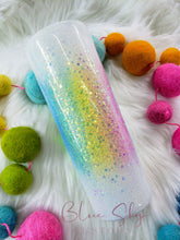Load image into Gallery viewer, Rainbow Burst Glitter Tumbler