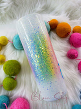 Load image into Gallery viewer, Rainbow Burst Glitter Tumbler