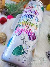 Load image into Gallery viewer, My Favorite Color Is Christmas Lights Tumbler