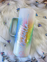 Load image into Gallery viewer, Rainbow Burst Glitter Tumbler