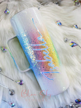 Load image into Gallery viewer, Rainbow Burst Glitter Tumbler