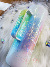 Load image into Gallery viewer, Rainbow Burst Glitter Tumbler