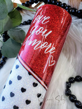 Load image into Gallery viewer, Love You More Hearts Split Tumbler