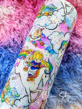 Load image into Gallery viewer, Rainbow Brite Striped Glitter Tumbler