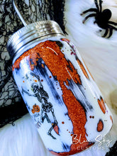 Load image into Gallery viewer, Spooky Season Distressed Glitter Tumbler