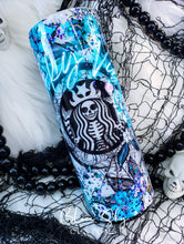 Load image into Gallery viewer, Spooky Vibes Teal & Turquoise Glitter Tumbler