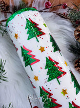 Load image into Gallery viewer, Traditional Christmas Tree Peekaboo Glitter Tumbler