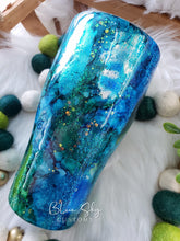 Load image into Gallery viewer, "The Siren" Abstract Mixed Media Tumbler