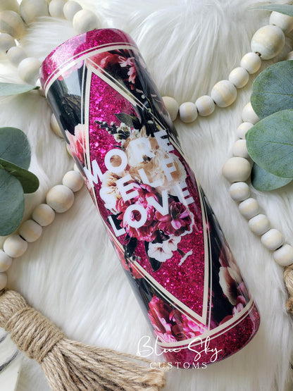 More Self Love Coveted Florals Tumbler - 30oz Skinny