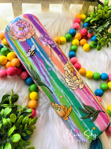 Floral Bees Mixed Media - 30oz Skinny
