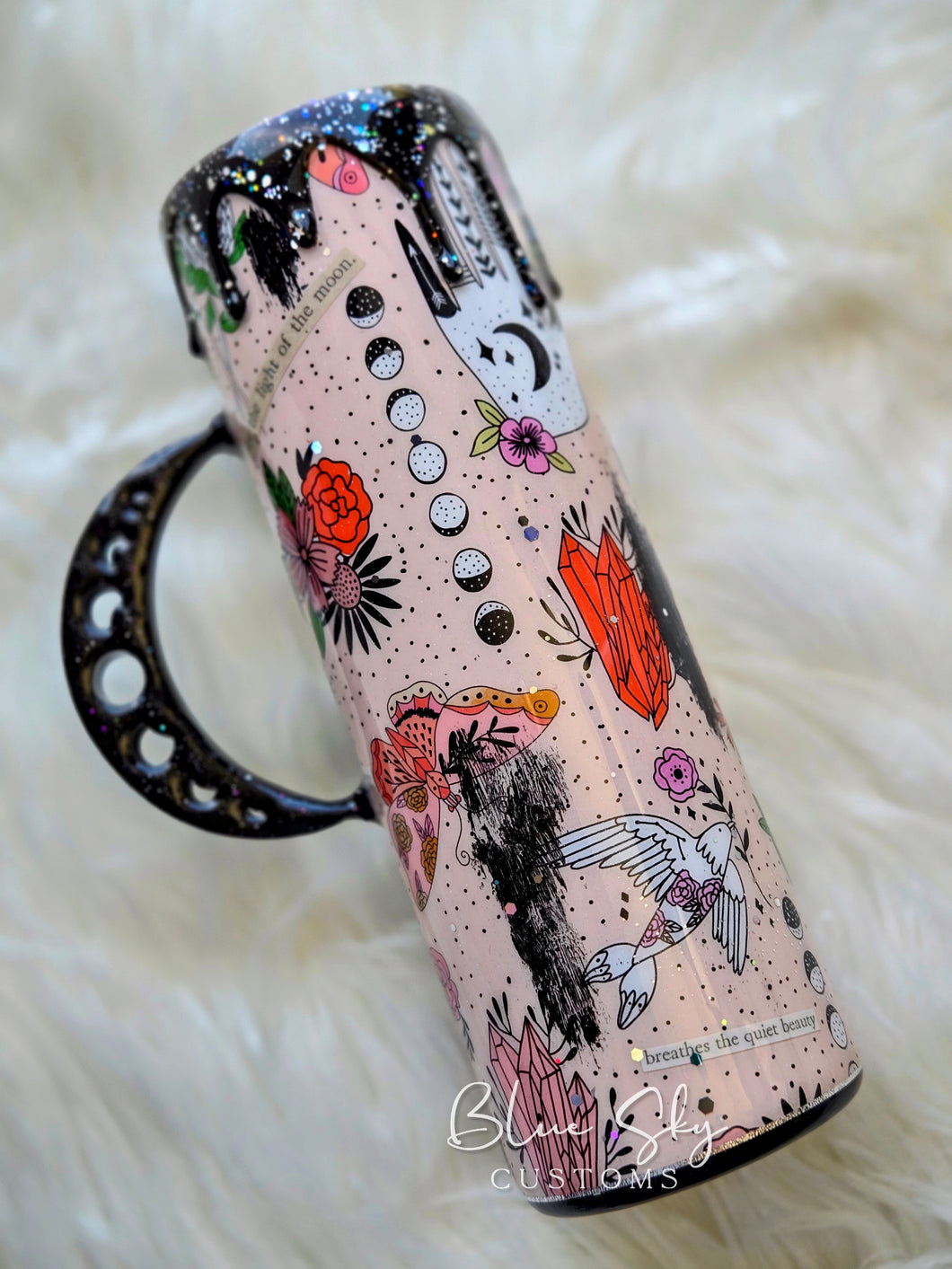Bewitched - 30oz Skinny Moon Phases Handle