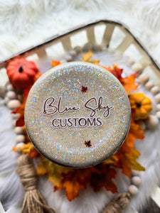 Fall Leaves & Books Please (Hand Painted) - 30oz Skinny Mug
