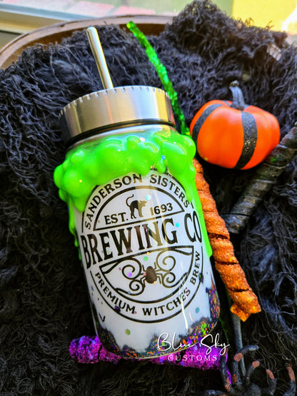 Sanderson Witches Brew - 17oz Mason Jar (3D Glow)