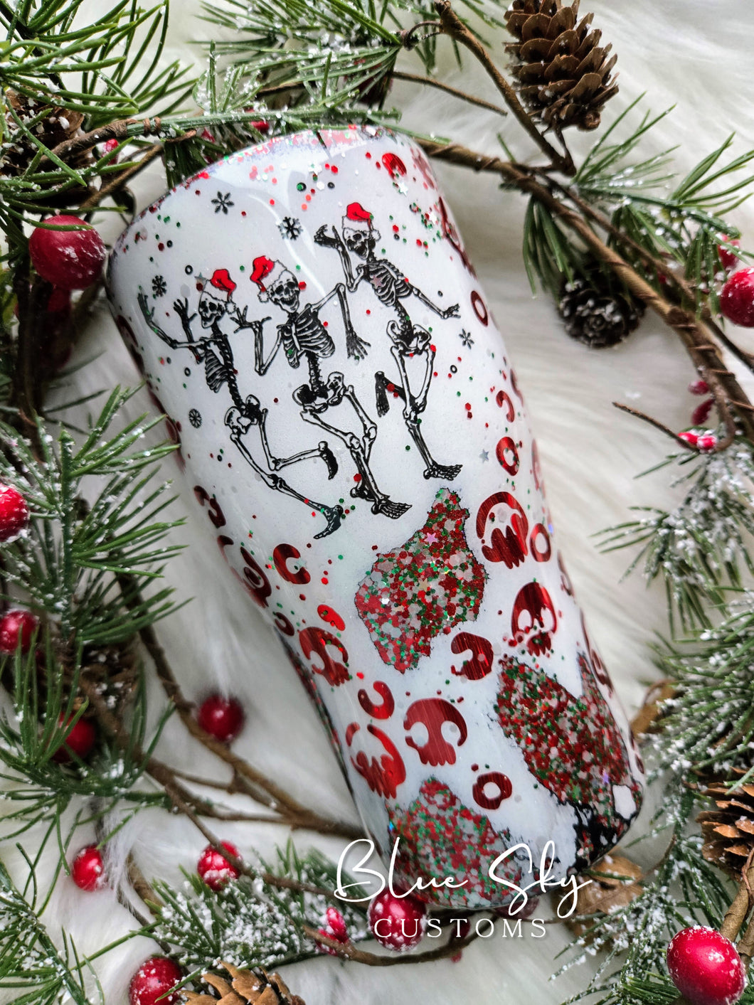 Holiday Skelly Geode - 20oz Modern Curve