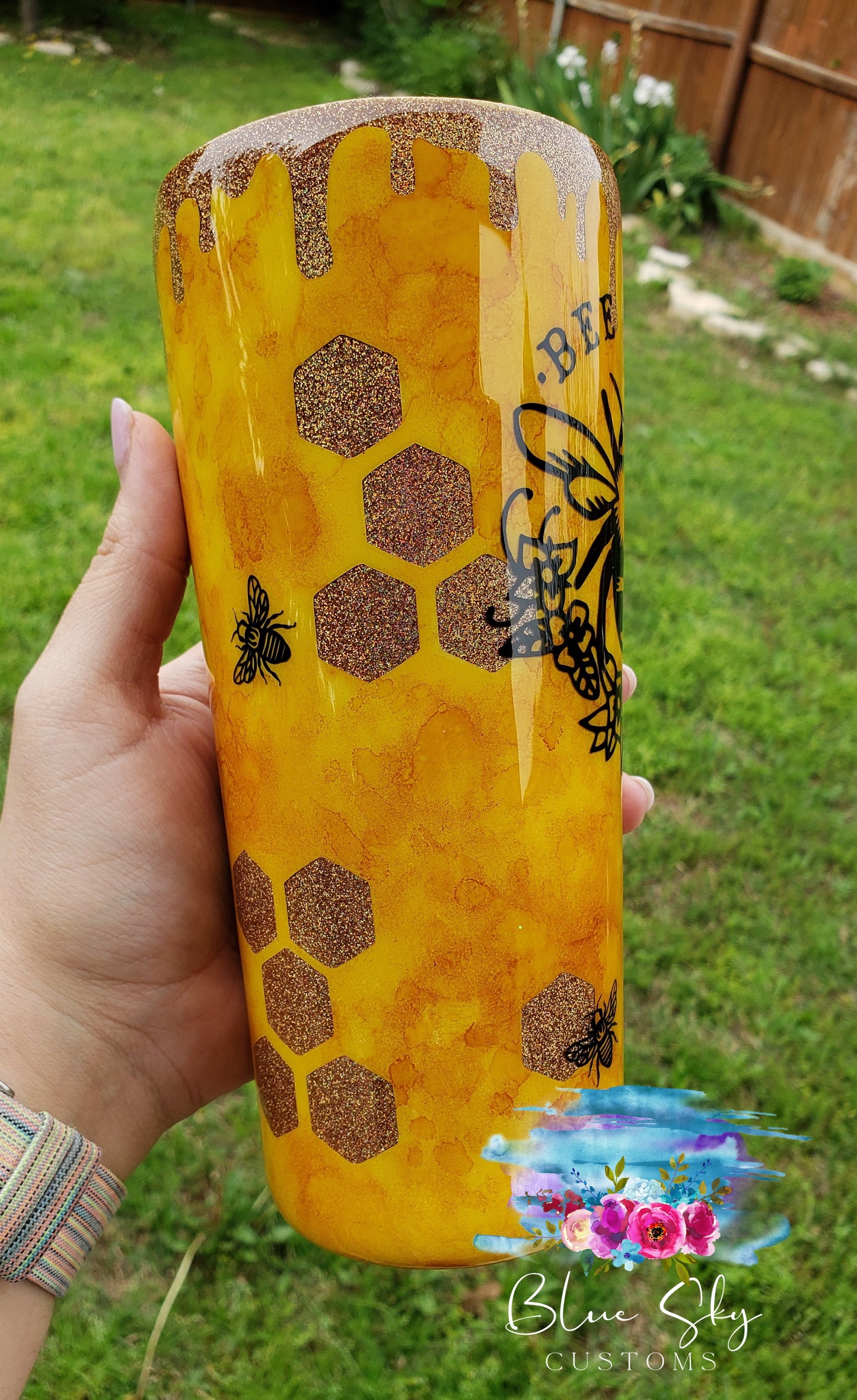 Bee Kind Honeycomb Tumbler