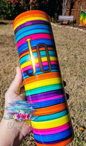 Serape Style Hand Painted Tumbler