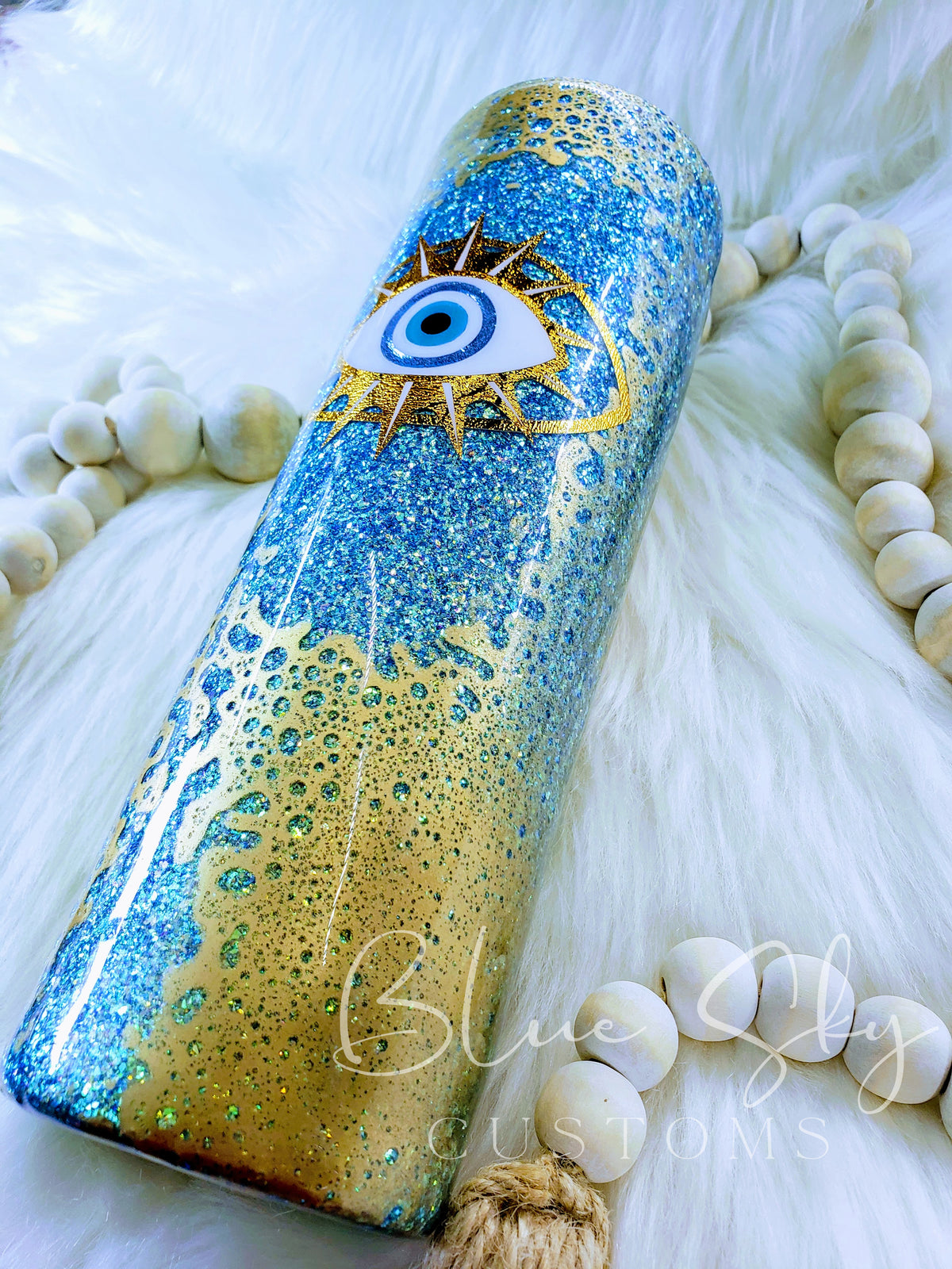 Evil Eye Glitter Tumbler