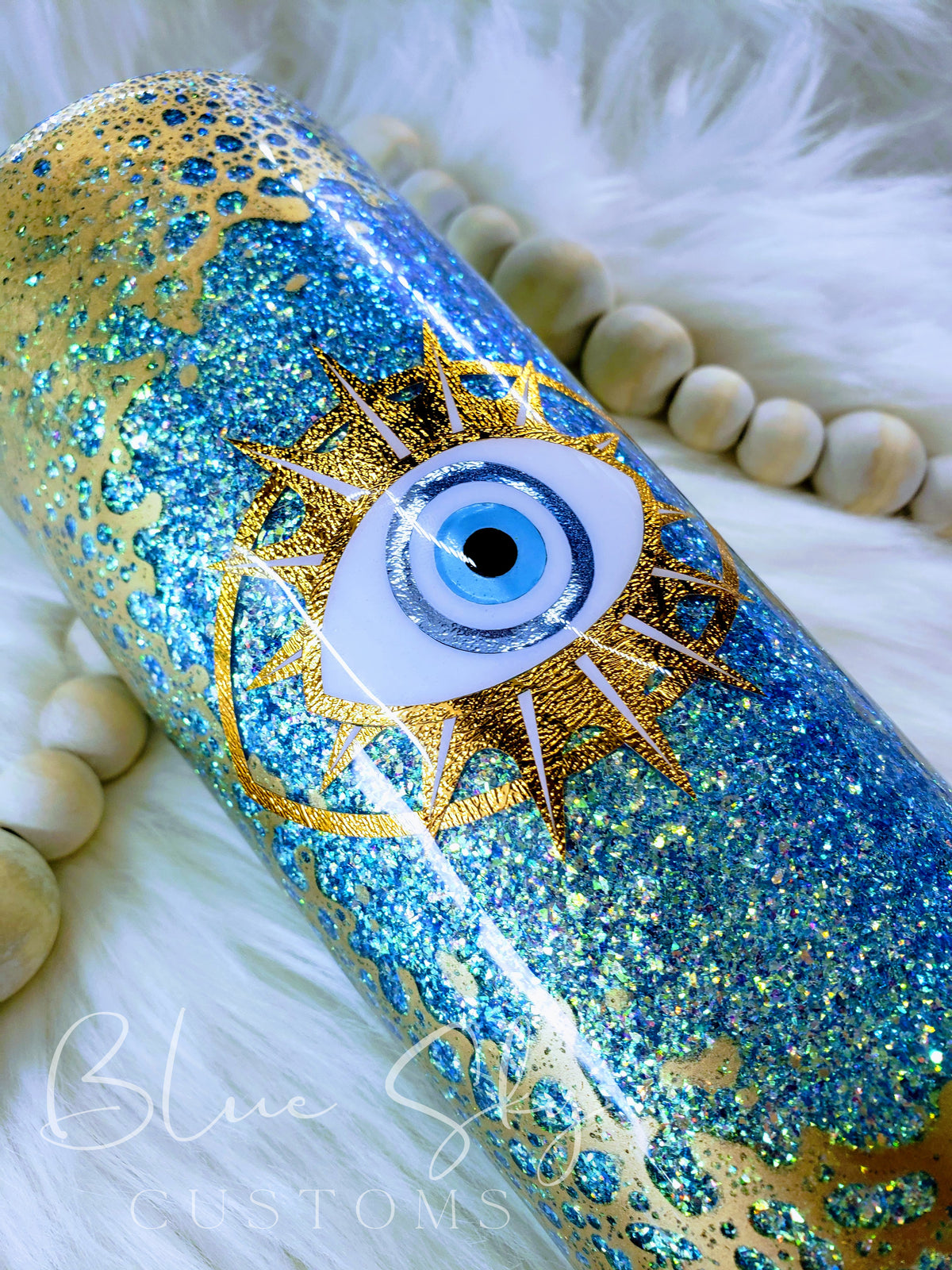 Evil Eye Glitter Tumbler