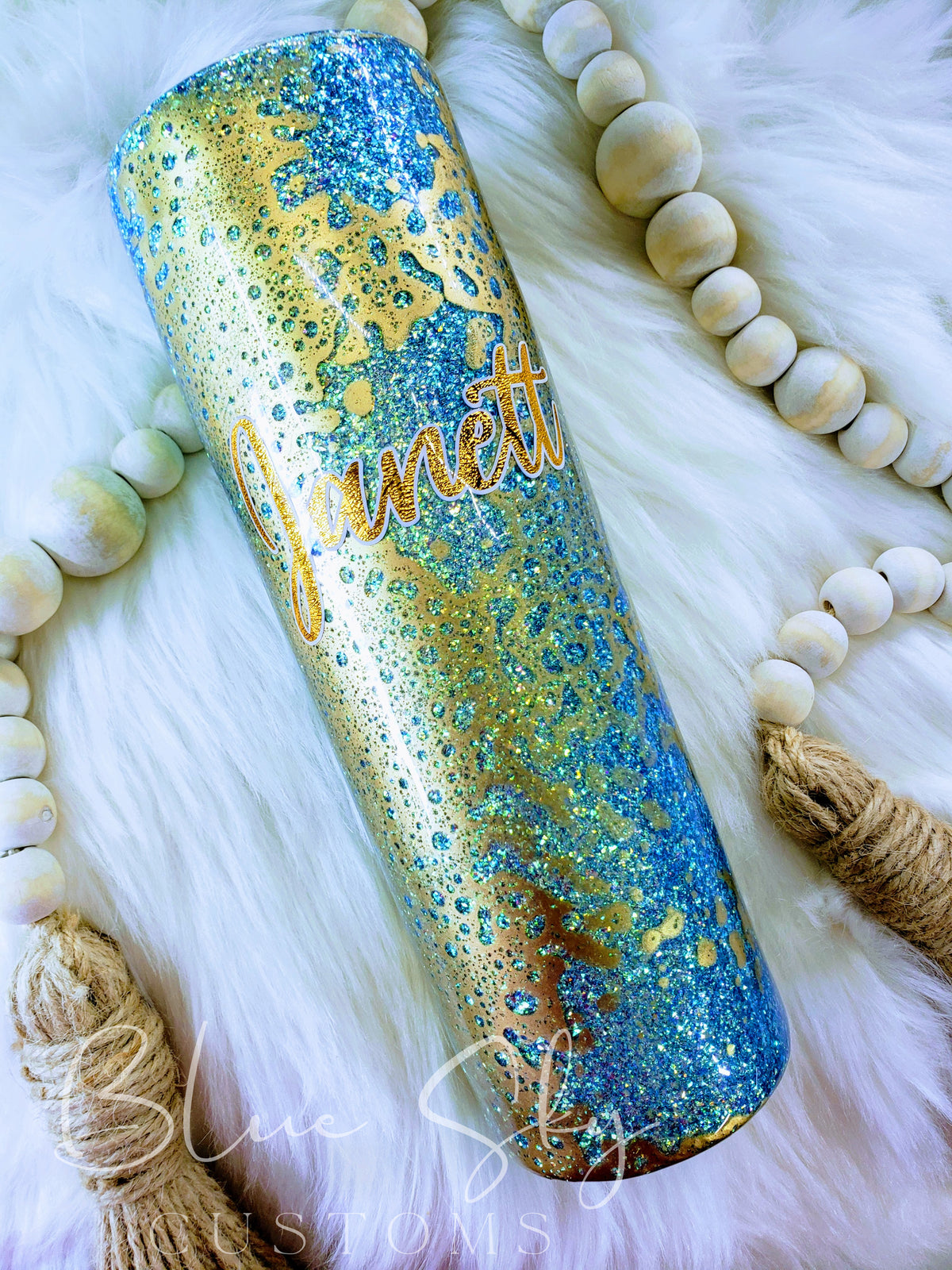 Evil Eye Glitter Tumbler