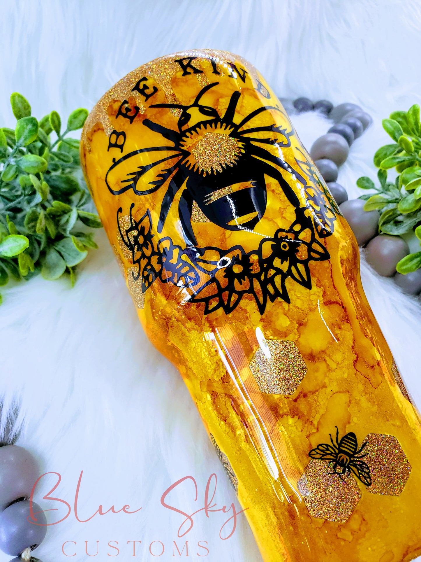 Bee Kind Honeycomb Tumbler