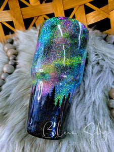 Northern Lights Glitter Tumbler