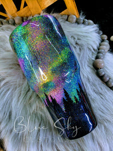 Northern Lights Glitter Tumbler