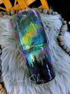 Northern Lights Glitter Tumbler