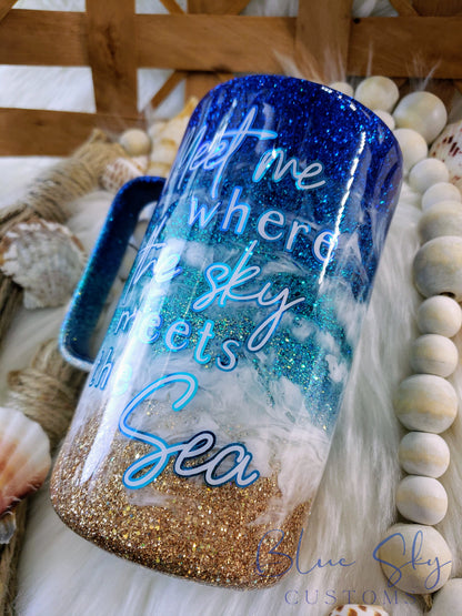 Starry Night Sky Beach Tumbler