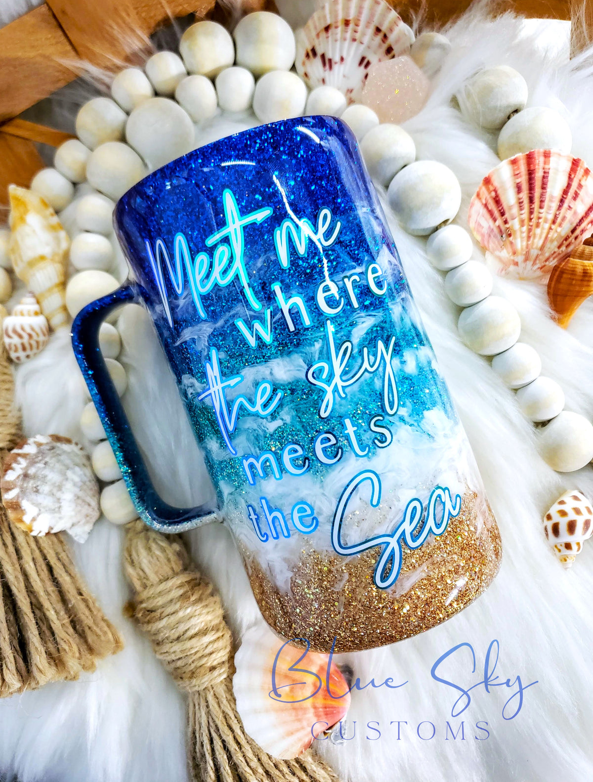 Starry Night Sky Beach Tumbler