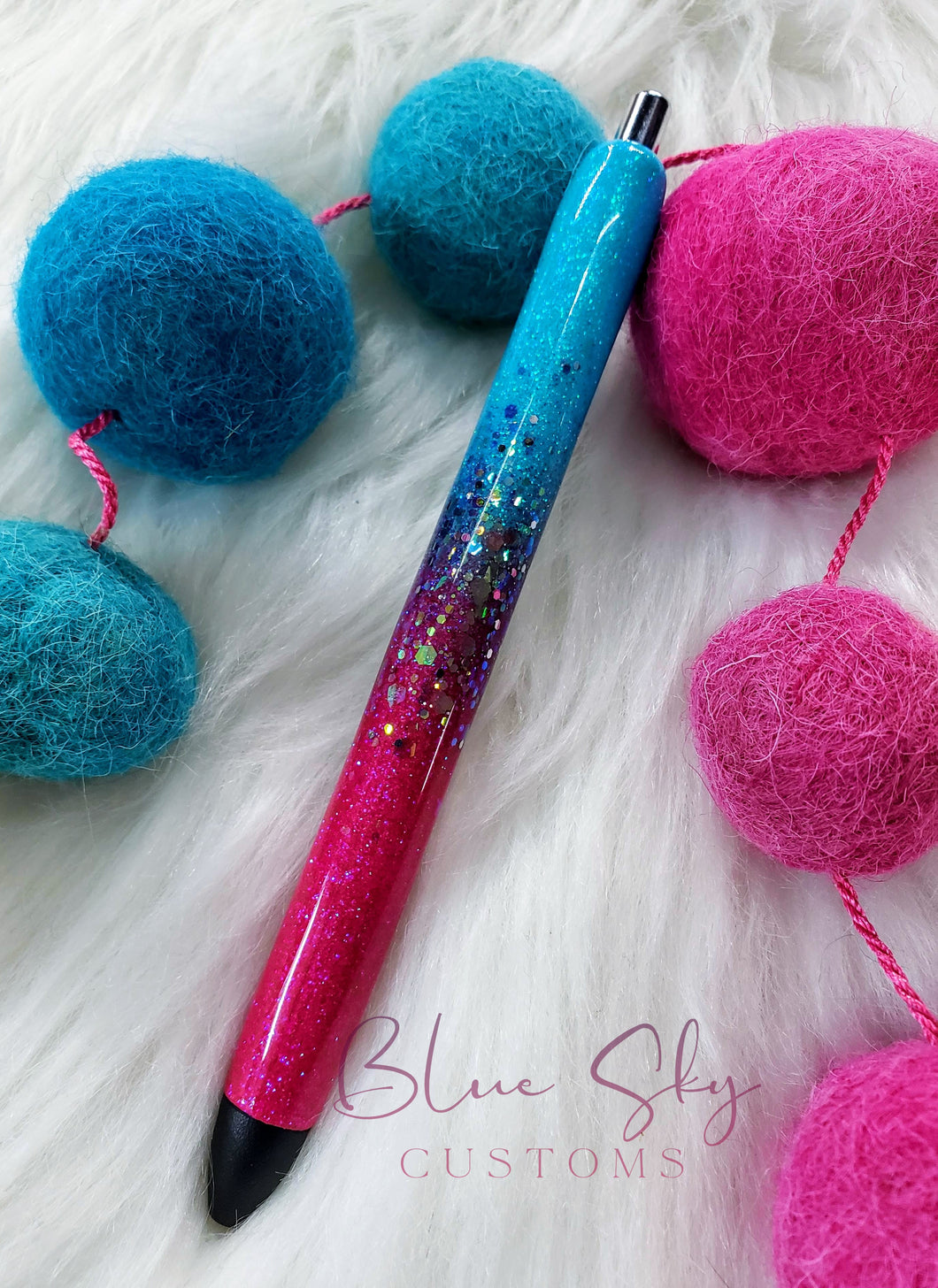 Turquoise & Pink Ombre Pen