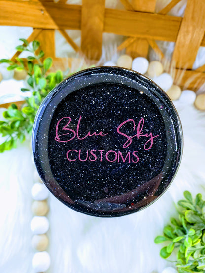 Floral Pencil Glitter Tumbler