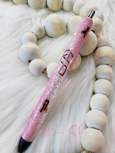 Breast Cancer Warrior Glitter Pen
