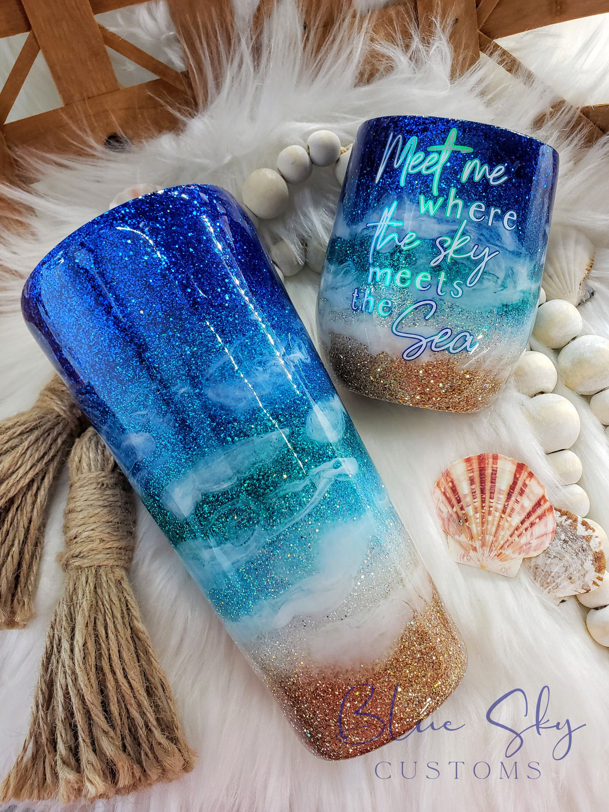 Starry Night Sky Beach Tumbler