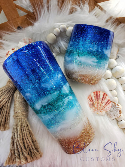 Starry Night Sky Beach Tumbler