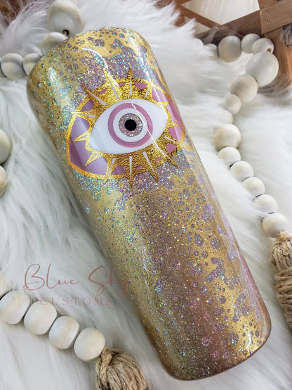 Evil Eye Glitter Tumbler
