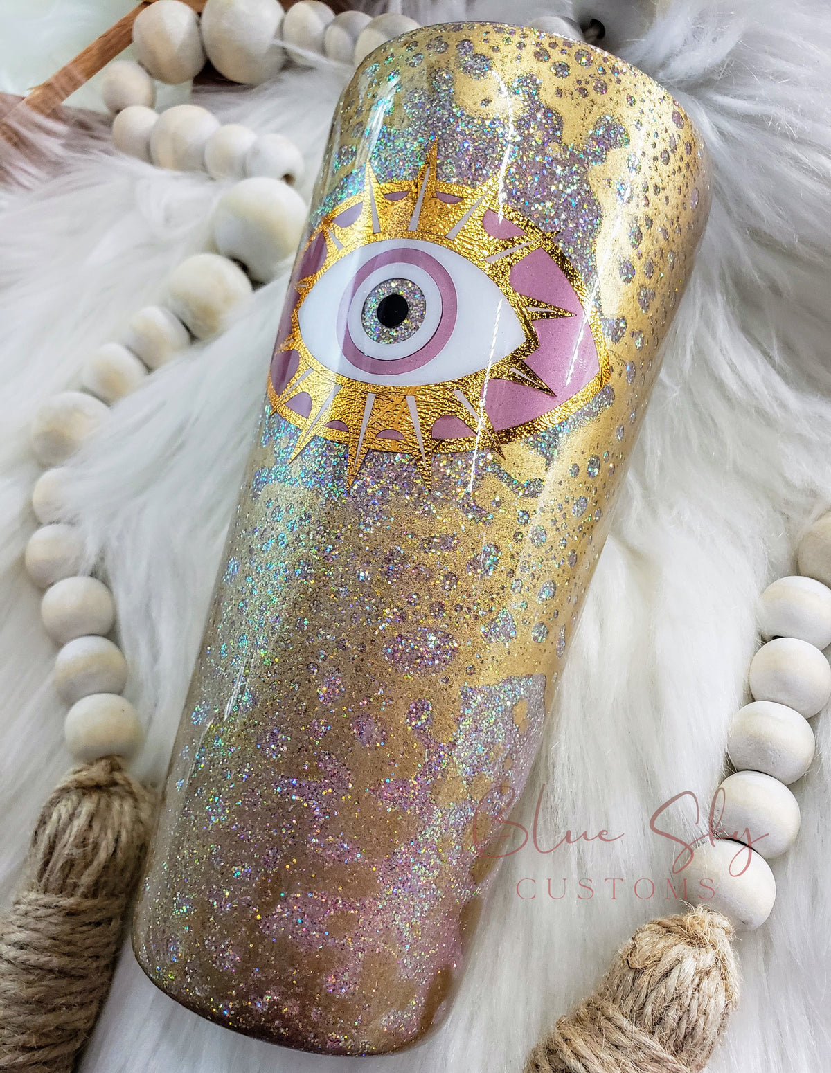 Evil Eye Glitter Tumbler