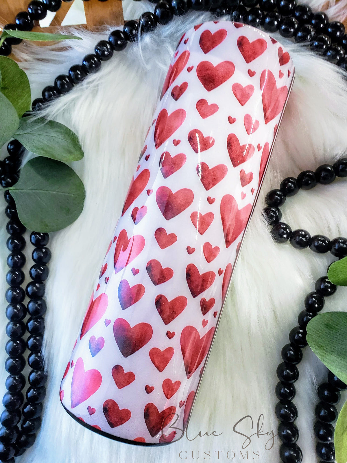 Love You More Hearts Split Tumbler