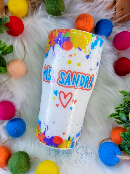 Teacher Love Glitter Tumbler