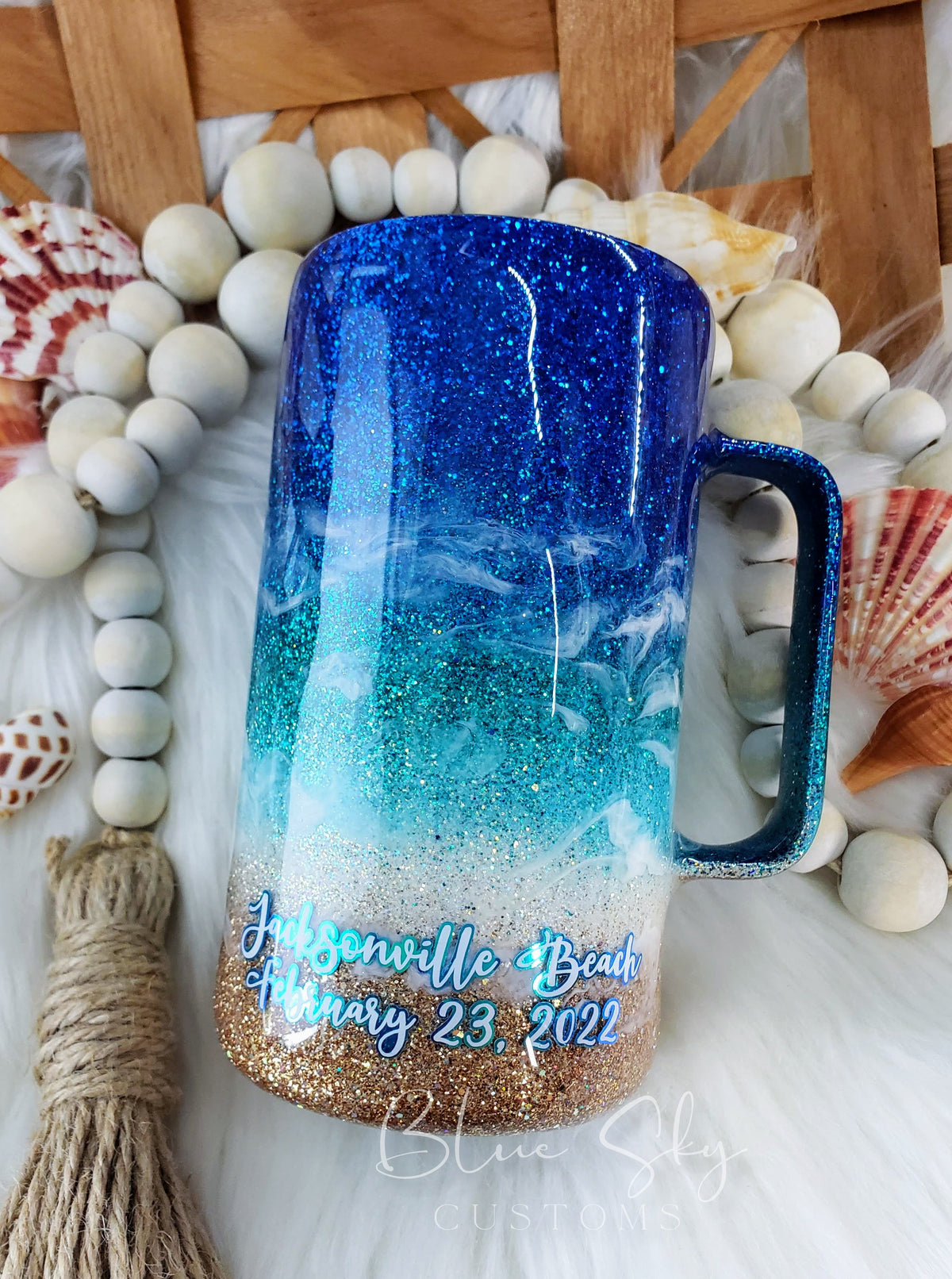 Starry Night Sky Beach Tumbler