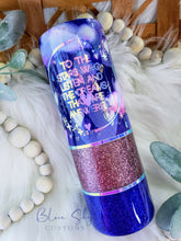 Load image into Gallery viewer, To The Stars Striped Glitter Tumbler
