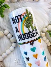 Load image into Gallery viewer, Not A Hugger Glitter Tumbler - 20oz Skinny
