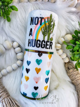 Load image into Gallery viewer, Not A Hugger Glitter Tumbler - 20oz Skinny
