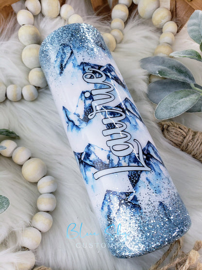 Country Roads Glitter Tumbler