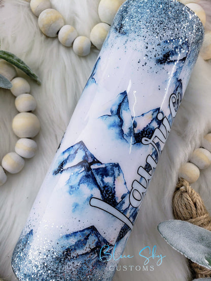 Country Roads Glitter Tumbler
